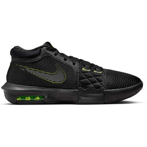 Nike Lebron Witness VIII Men's Basketball Shoes, Black White Volt, 12