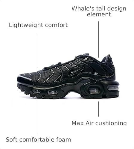 Nike Air Max Plus (gs) Big Kids Cd0609-001 Size 3.5 Black/Black/Black