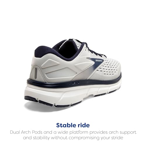 Brooks Men's Dyad 11 Running Shoe - Antarctica/Grey/Peacoat - 8.5 Wide