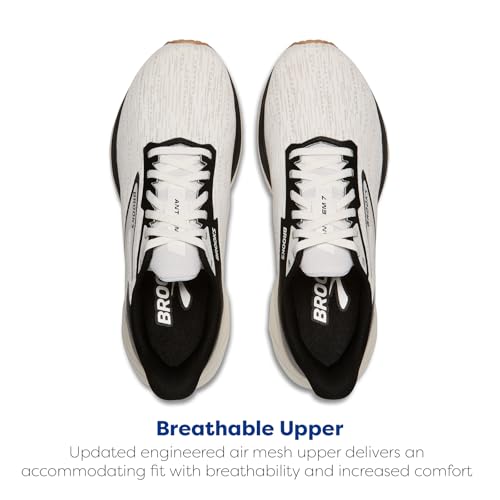 Brooks Women’s Anthem 7 Neutral Running Shoe - White/Black/Tan - 9.5 Medium