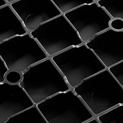 Speedway Diamond Interlocking Garage Floor Tiles 12 x 12 x 0.5 in, Black, 50 Piece Set