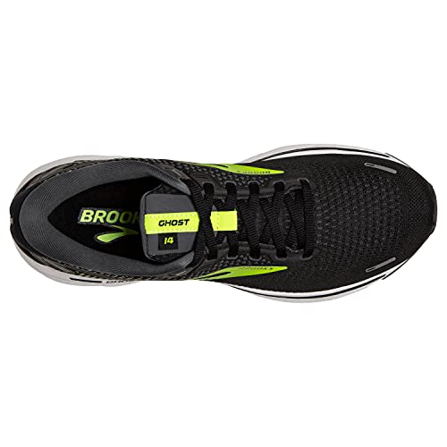 Brooks Men's Ghost 14 Neutral Running Shoe - Black/Pearl/Nightlife - 10 Narrow
