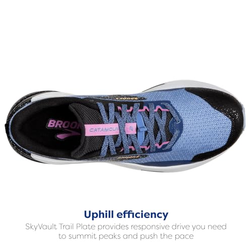 Brooks Women's Catamount 2 Trail Running Shoe - Blue/Black/Yellow - 6.5 Medium