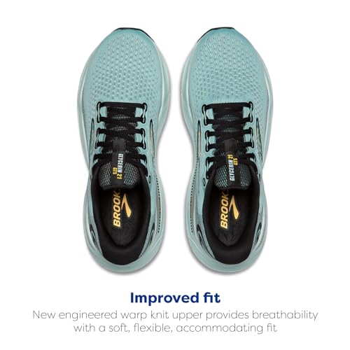Brooks Men's Glycerin GTS 21 Supportive Running Shoe - Cloud/Black/Gold - 8.5 Medium