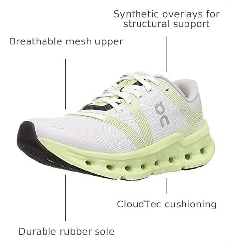 On Women's Cloudgo Sneakers, White/Meadow, 8 Medium US