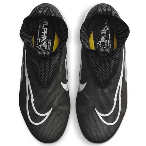 Nike Alpha Menace Elite 3 Mens Football Cleat (Black/White/Iron Grey, us_Footwear_Size_System, Adult, Men, Numeric, Medium, Numeric_13_Point_5)