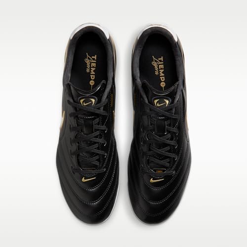 Nike Tiempo Ligera Pro Firm-Ground Low-Top Soccer Cleats (Black/White) Size 8.5