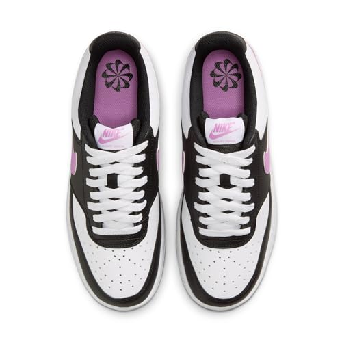 Nike Women's Court Vision Low Next Nature Shoes, Black/Light Magenta-White, 9.5