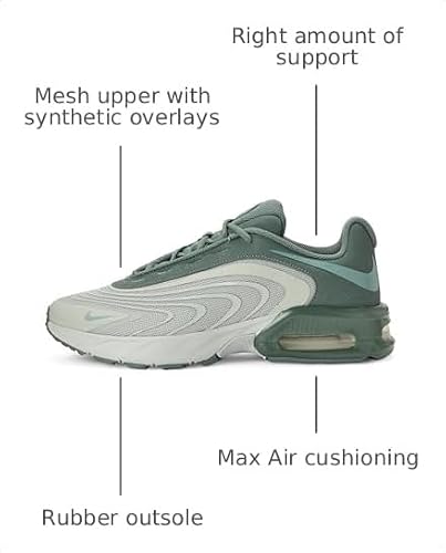 Nike Men's Air Max Fire Shoes, Light Silver/Cannon-Clay Green, 10