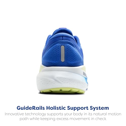 Brooks Men’s Adrenaline GTS 24 Supportive Running Shoe - Cobalt/Neo Yellow/Peacoat - 10 Medium
