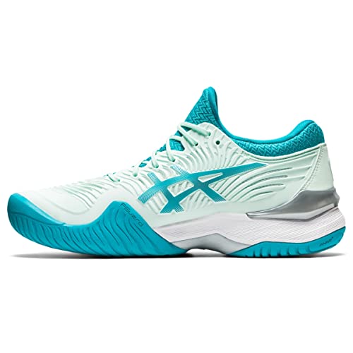 ASICS Women's Court FlyteFoam 2 Tennis Shoes, 9, BIO Mint/Lagoon