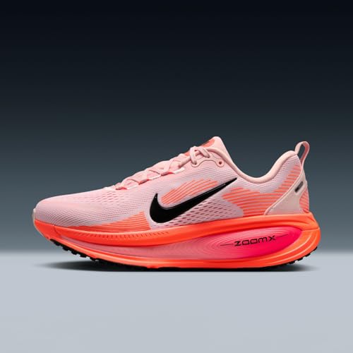 Nike Vomero 18 Women's Road Running Shoes (HM6804-600, Atmosphere/Bright Crimson/Crimson Bliss/Black) Size 8
