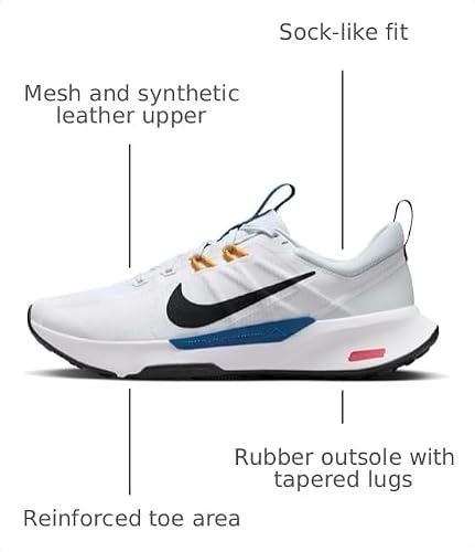 Nike Juniper Trail 2 NN Mens Running Trainers DM0822 Sneakers Shoes (UK 6 US 7 EU 40, White Black Pure Platinum 104)