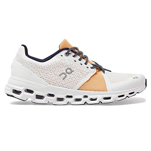 ON Running Women's Cloudstratus Sneaker Shoe (White/Almond, Numeric_9)