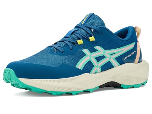 ASICS Kid's PRE Venture 11 Grade School Running Shoes, 4, Twilight Blue/Aurora Green