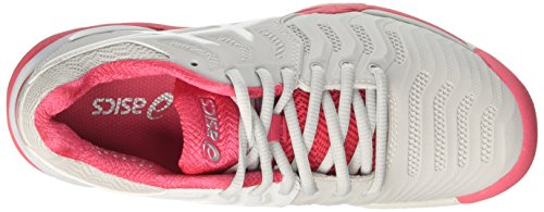 ASICS Gel-Resolution 7 Clay Womens Tennis Shoes E752Y Sneakers Trainers (UK 4 US 6 EU 37, Grey White red 9601)