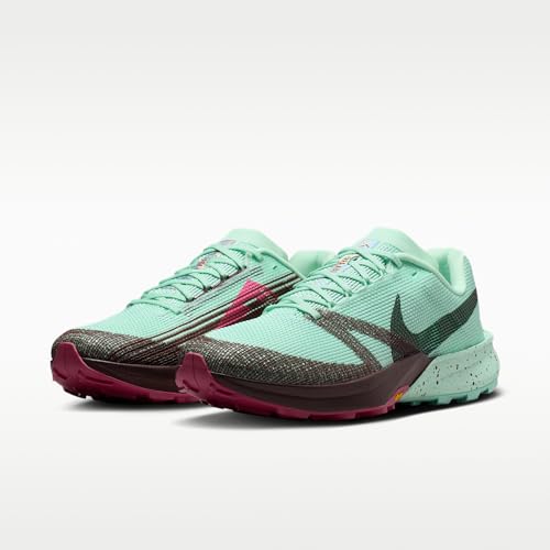 Nike Kiger 10 Trail Running Shoes (Mint Foam/Burgundy Crush/Sweet Beet/Seaweed) Size
