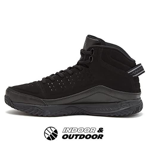 AND1 Pulse 2.0 Men’s Basketball Shoes, Indoor or Outdoor, Street or Court - Black/Black, 13 Medium