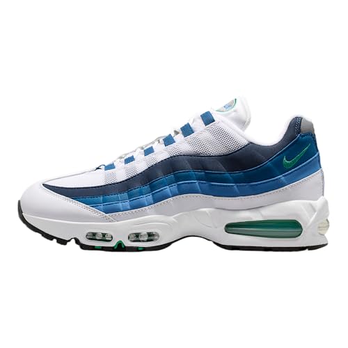 Nike Air Max 95 OG Men's Shoes (White/Lake Blue/French Blue/Emerald Green) Size 8