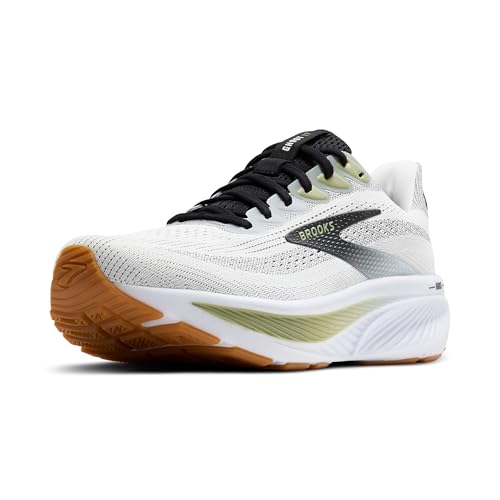Brooks Men’s Ghost 17 Neutral Running Shoe - White/Black/Tea - 14 Medium