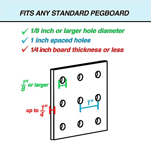 Right Arrange Pegboard Bins - 3 Pack Black Large - Hooks to Any Peg Board - Organize Hardware, Accessories, Attachments, Workbench, Garage Storage, Craft Room, Tool Shed, Hobby Supplies, Small Parts