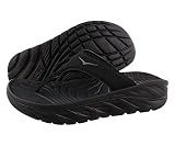 HOKA Ora Recovery Womens Sandals Size 11, Color: Black/Dark Gull Grey/Black