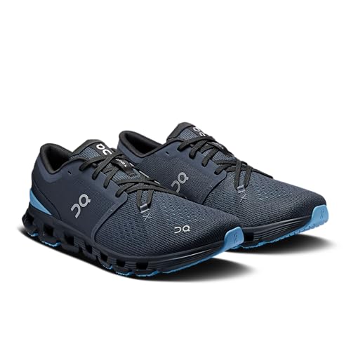 On Men's Cloud X 4 Sneakers, Navy/Gourami, 10 Medium US