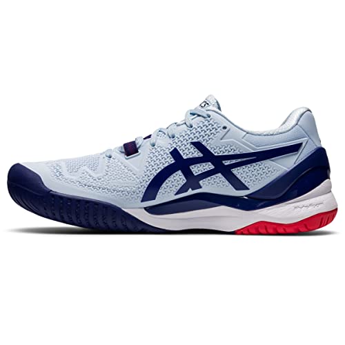 ASICS Women's Gel-Resolution 8 Tennis Shoes, 8.5, Soft Sky/Dive Blue