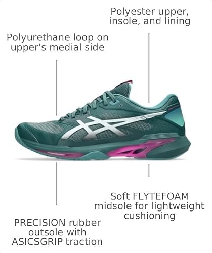 ASICS Men's Solution Speed FlyteFoam 4 Tennis Shoes, 10, Dark Neptune/White