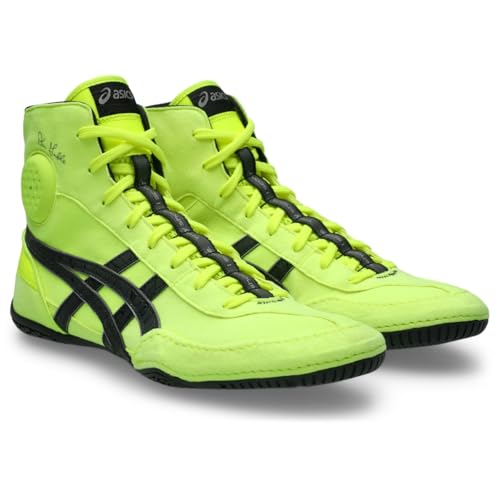 ASICS Men's DAN Gable EVO 3 Wrestling Shoes, 10, Safety Yellow/Graphite Grey