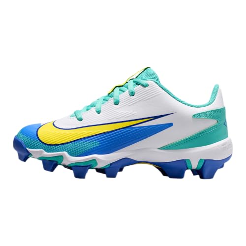 Nike Diamond Clutch Big Kids' Baseball Cleats (Washed Teal/Light Racer Blue/Old Royal/Sonic Yellow) Size 5.5