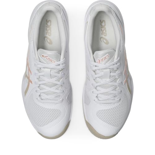 ASICS Women's Solution Swift FF 2 Tennis Shoes, 7.5, White/Cantaloupe