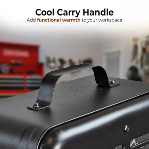 Comfort Zone 1500W Milkhouse Style Utility Space Heater – Portable Workshop & Garage Electric Heater with Adjustable Thermostat, 2 Heat Settings & Fan – All-Metal Housing & Safety Tip-Over Switch