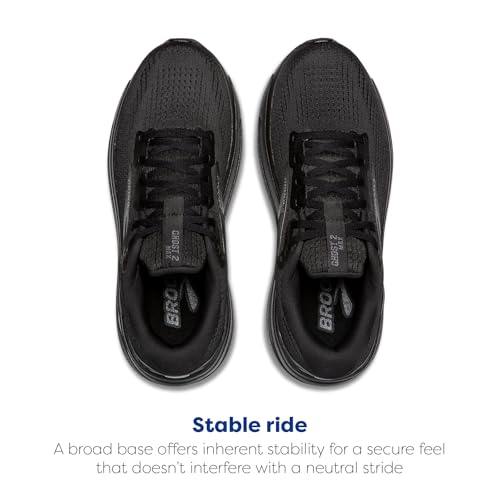 Brooks Men’s Ghost Max 2 Neutral Running & Walking Shoe - Black/Black/Ebony - 11 Medium