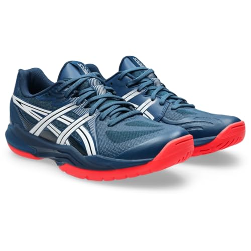 ASICS Men's POWERBREAK FlyteFoam Handball Shoe, 12.5, MAKO Blue/White