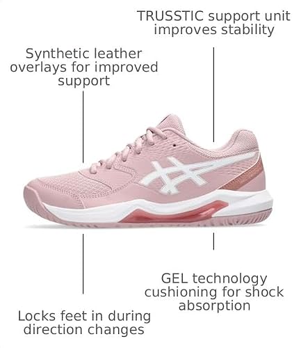 ASICS Women's Gel-Dedicate 8 Tennis Shoes, 9, MORGANITE/White