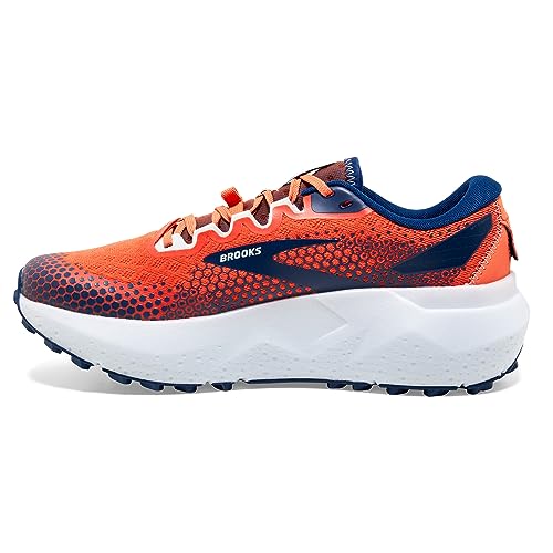 Brooks Men’s Caldera 6 Trail Running Shoe - Firecracker/Navy/Blue - 11 Medium