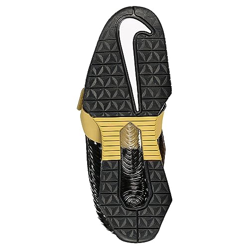 Nike Romaleos 4 Weightlifting Shoes (CD3463-001, Black/Metallic Gold/White/Metallic Gold) Size 6