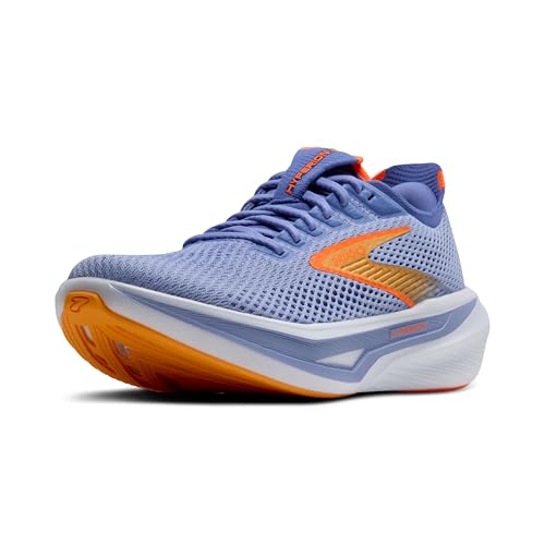 Brooks Women’s Hyperion 3 Neutral Running Shoe - Blue Heron/Orange/White - 8.5 Medium