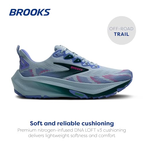 Brooks Women's Ghost Trail, Off-Road Running Shoe for Rugged Terrain - Skyway/Bell/Atlantic Deep - 5.5 Medium