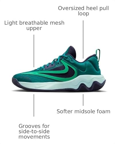 Nike Giannis Immortality 3 Basketball Shoes (DZ7533-301, GEODE Teal/Purple Ink/Jade ICE/Stadium Green) Size 12