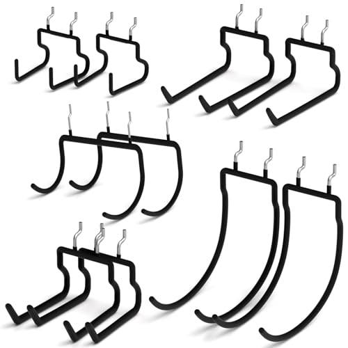 INCLY 10 Pack 1/4" Pegboard Drill Holder Tool Utility Hooks
