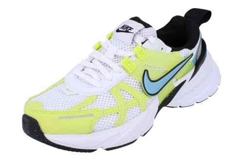 Nike Women's V2K Run Trainers in White Denim Turquoise Cyber Black 100