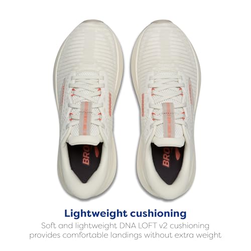 Brooks Women’s Revel Max Neutral Running & Walking Shoe - Coconut/Chateau/Peach - 7.5 Medium