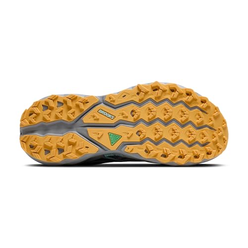 Brooks Men’s Cascadia 19 Mountain Trail Running Shoe - Alloy/Ebony/Orange - 10.5 Wide