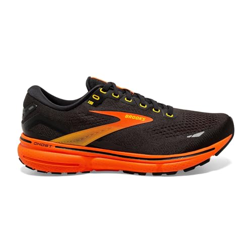 Brooks Ghost 15 Men's Running Shoes, Peacoat/Red/Yellow, Black Yellow Red, 9