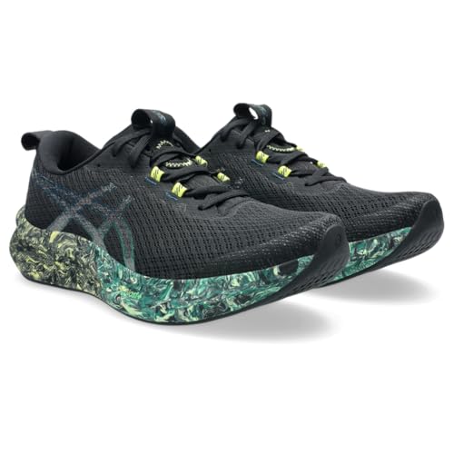 ASICS Men's Noosa TRI 16 Running Shoes, 10.5, Black/Jasper Green
