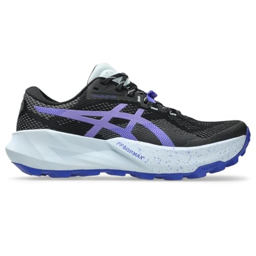 ASICS Women's Trabuco 14 Trail Running Shoes, 8, Black/Amethyst