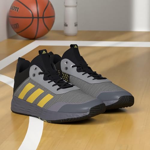 Adidas Adult Ownthegame Shoes Grey Five/Matte Gold/Core Black 14