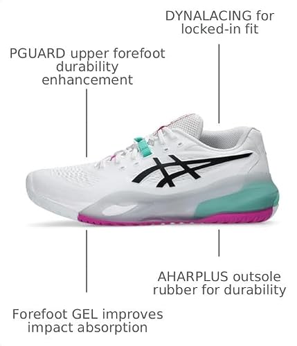 ASICS Men's Gel-Resolution X Tennis Shoes, 11, White/Aurora Green